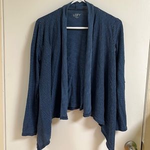 Blue open cardigan from LOFT